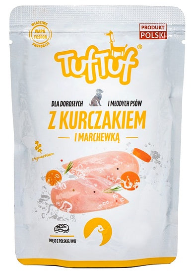 TUF TUF kurczak z marchewką – aromatyczna mielonka w saszetce 500 g