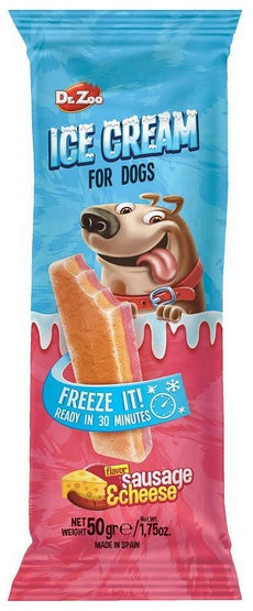 Dr.Zoo Ice Cream lody dla psów - sausage & cheese 50g - Image 1