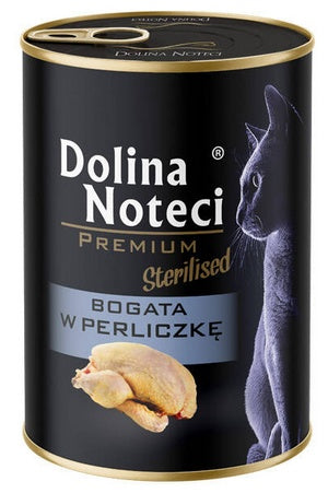 Dolina Noteci Premium kot sterilised bogata w perliczkę puszka 400 g – wsparcie kontroli masy i układu moczowego