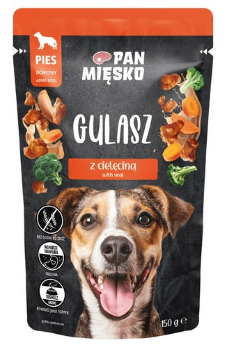 Pan Mięsko gulasz indyk z cielęciną 150 g – bezzbożowa mokra karma w sosie