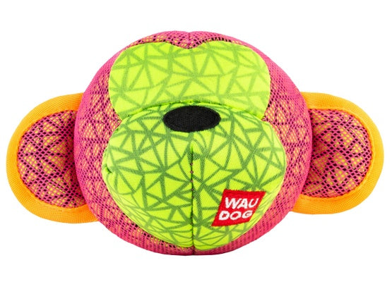 collar WauDog Fun małpa 16x10cm różowa - piszczałka i szeleszczące elementy - Image 1