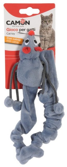 Camon Cat Toy poliestrowa mysz - kocimiętka i długi sznur 50 cm - Image 1