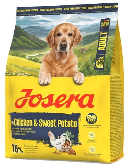 Josera adult chicken & sweet potato 900 g – bezzbożowa formuła dla aktywnych psów