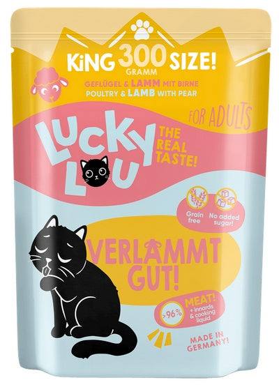 Lucky Lou Lifestage Adult drób i jagnięcina saszetka 300 g - wysoka zawartość mięsa bez zbóż - Image 2