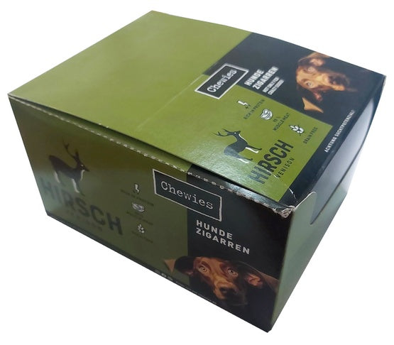 Chewies Hundezigarren Hirsch – jeleń BOX 50x25g