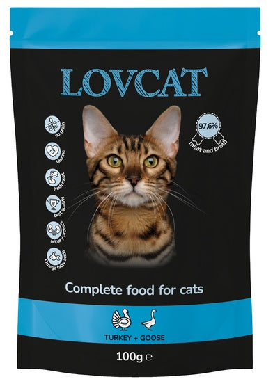 Lovcat Best Turkey & Goose saszetka 100g – wysoka zawartość mięsa i podrobów