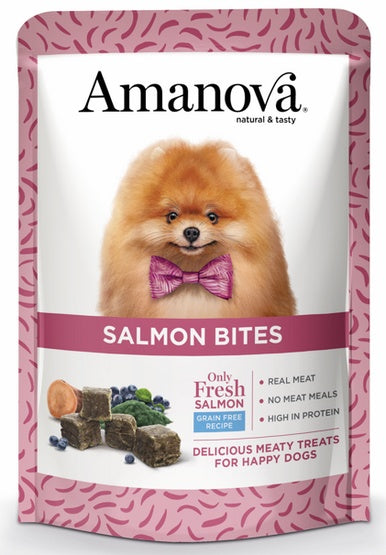 Amanova Dog Salmon Bites - hipoalergiczne treserki z łososiem - Image 1