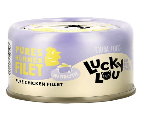 Lucky Lou Extrafood kurczak w bulionie puszka 70g – soczysty filet bez zbóż