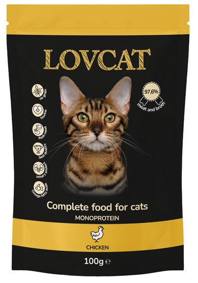 Lovcat Pure Chicken saszetka 100g - 70% kurczaka bez zbóż - Image 1