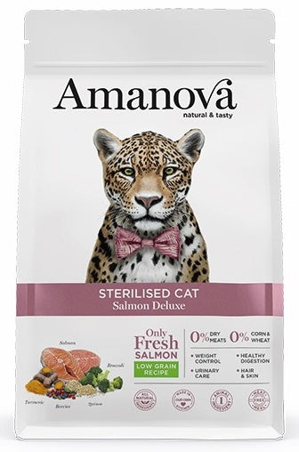 Amanova Cat Sterilised Salmon Deluxe – monobiałkowa karma dla kotów po sterylizacji