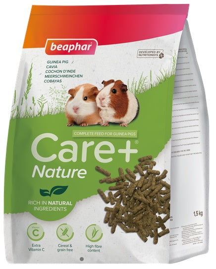 Beaphar Care+ Nature świnka morska 1,5 kg – bezzbożowa karma z witaminą C