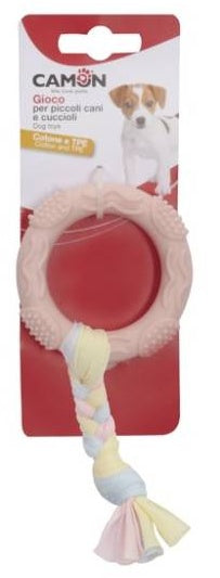 camon TPR ring z warkoczem 7 cm – elastyczny gryzak do masażu zębów