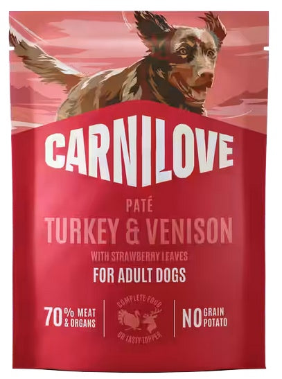 Carnilove Dog Turkey & Venison – indyk i dziczyzna saszetka 300g