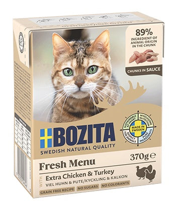 Bozita z Kurczakiem i indykiem - kawałki w sosie kartonik 370g - Image 1