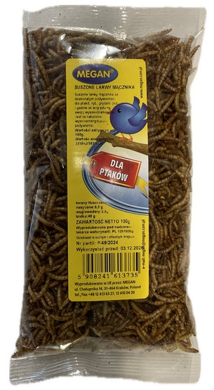 Megan suszone larwy mącznika 100g - naturalne białko zwierzęce - Image 1