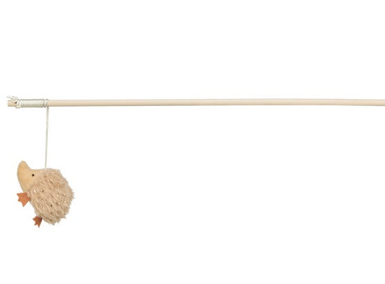 Trixie zabawka świąteczna dla kota wędka z jeżem 48 cm - pluszowy jeż na drewnianym patyku - Image 2