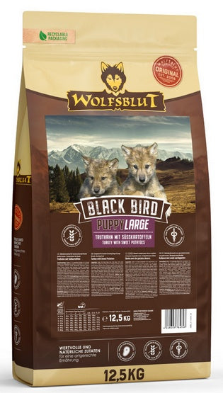 Wolfsblut Dog Black Bird Puppy Large - indyk i bataty 12,5kg - Image 1