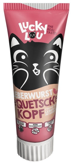 Lucky Lou Quetschköpfe kiełbasa z wątróbki pasta 75g - wysoka zawartość mięsa i tauryna - Image 1