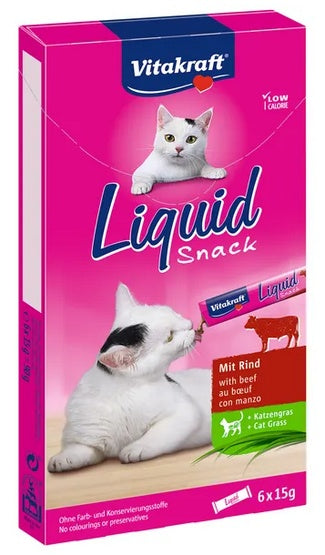 Vitakraft Cat Liquid-Snack z Wołowiną 6x15g [23521] - Image 1