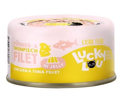 Lucky Lou Extrafood tuńczyk i kurczak w galaretce – soczysty filet jako smakowity dodatek