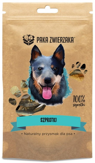 Paka Zwierzaka szprotki 100% 60 g - chrupiący przysmak z suszonej ryby - Image 1