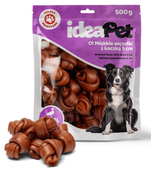 Ideapet miękkie węzełki z kaczką 5 cm – 90% mięsa z piersi kaczki