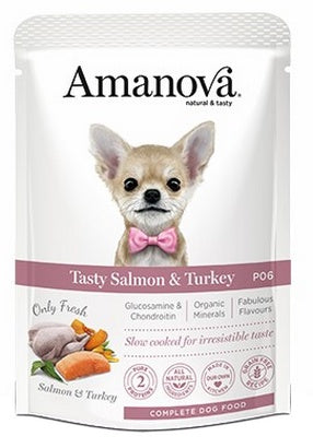 Amanova Dog Adult Tasty Salmon & Turkey – świeży indyk i łosoś w lekkostrawnej recepturze