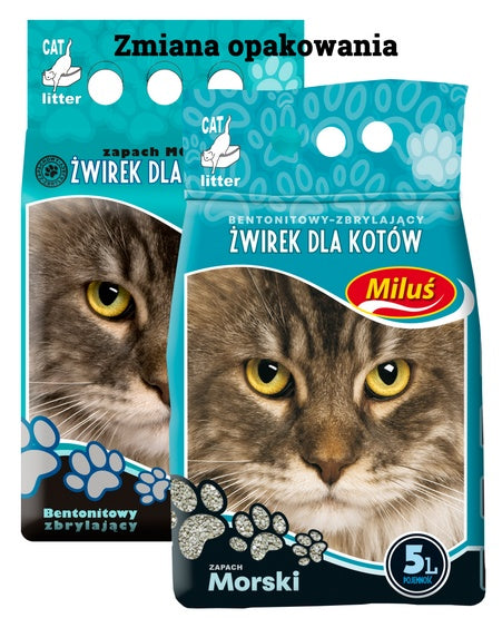 Miluś Morski żwir zbrylający bentonitowy 5L - Image 2