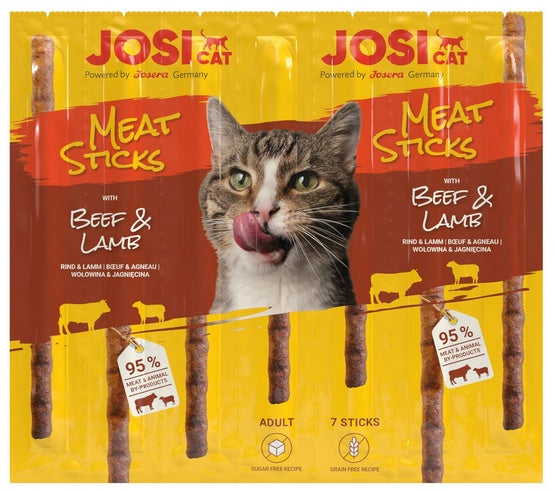Josera JosiCat Meat Sticks Beef & Lamb 35g - 7 osobno pakowanych pałeczek - Image 1