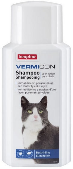 Beaphar Vermicon Szampon dla kota przeciwko pchłom i kleszczom 200ml - Image 1