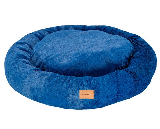 MIMIKO Pets Legowisko Shaggy okrągłe XXL 100cm chabrowe - Image 1
