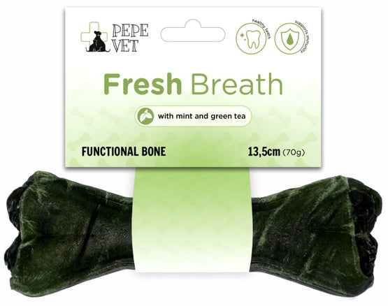 Paka Zwierzaka PEPE VET kość funkcjonalna Fresh Breath 13,5 cm – wsparcie świeżego oddechu
