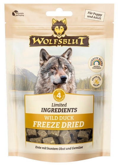 Wolfsblut Dog Limited Ingredients Freeze Dried Wild Duck – liofilizowany przysmak z 4 składników