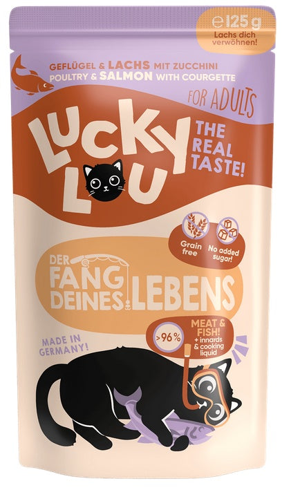Lucky Lou Lifestage Adult Drób i łosoś saszetka 125g - Image 2