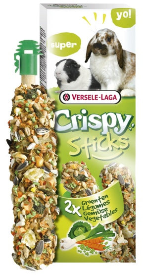 Versele-Laga Crispy Sticks Rabbit & Guinea Pig Vegetables - kolby dla królików i świnek z warzywami 110g - Image 2
