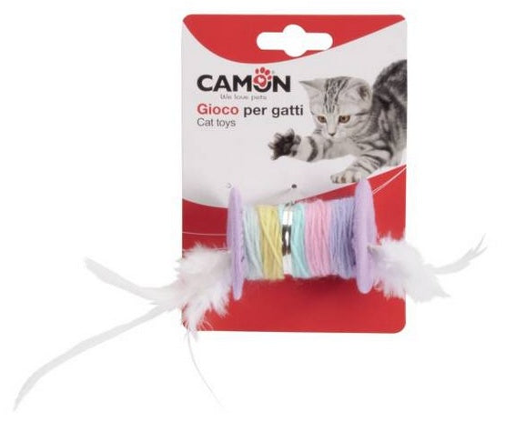 Camon Cat Toy szpulka z piórkami - lekka zabawka do polowania - Image 1