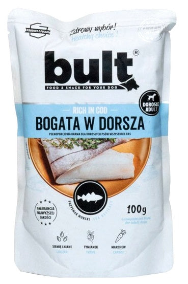 Bult Mielonka bogata w dorsza saszetka 100g – wysoka zawartość mięsa i ryb