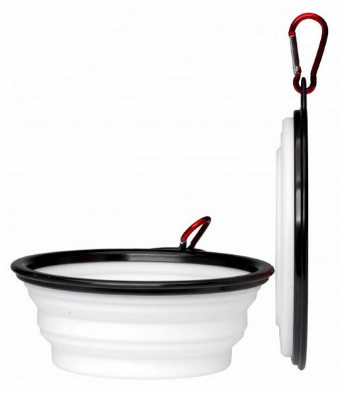 Pet Supplies miska podróżna Travel Bowl 650 ml – stabilna i składana z karabińczykiem