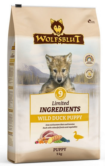 Wolfsblut limited ingredients young duck – pełnoporcjowa karma dla młodych psów wrażliwych 9 kg - Image 1