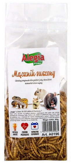 Alegia mącznik suszony 60 g – naturalne białko w formie larw