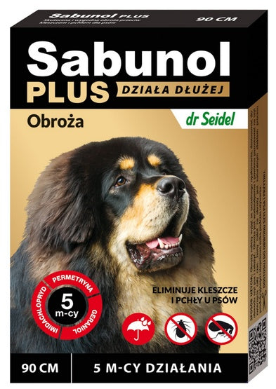 Sabunol obroża plus – ochrona przed pchłami i kleszczami – 90 cm