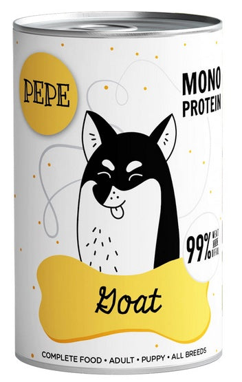Paka Zwierzaka PEPE Goat (koza) puszka 400g – monobiałkowa karma 99% kozy