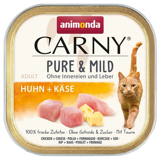 Animonda Carny Pure & Mild Kurczak + Ser tacka 100g - Image 1