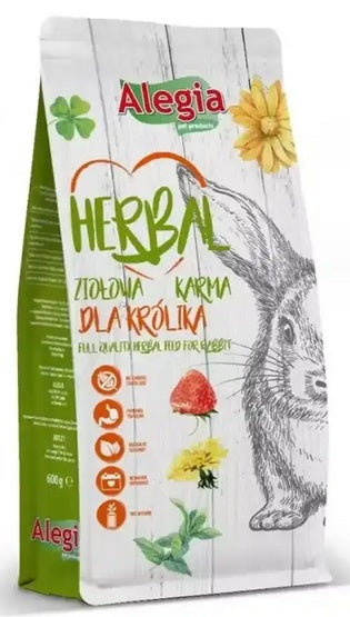 Alegia Herbal Królik 600 g – ziołowa karma bez zbóż