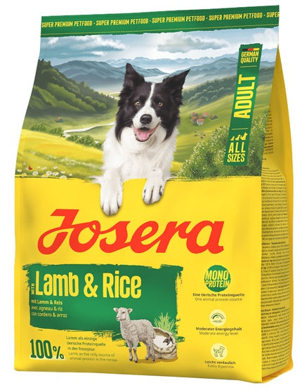 Josera lamb & rice – lekkostrawna karma dla psów dorosłych 900 g - Image 1