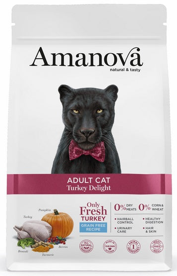 Amanova Cat Adult Turkey Delight - 71% świeżo przygotowanego indyka - Image 1