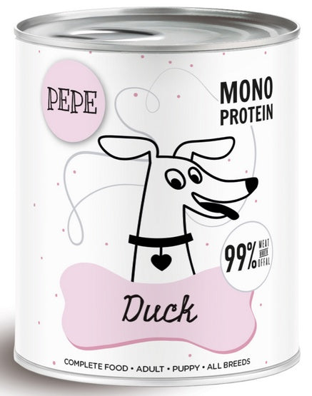 Paka Zwierzaka PEPE Duck (kaczka) puszka 800g - Image 1