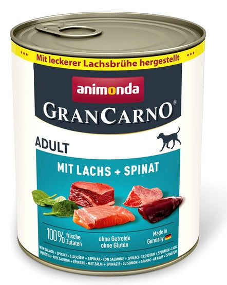 Animonda GranCarno Original Adult Lachs Spinat Łosoś + Szpinak puszka 800g - Image 1