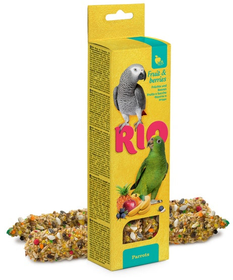 Rio kolby dla papug owoce i jagody 2 szt. – owocowo-jagodowa przekąska do dziobania