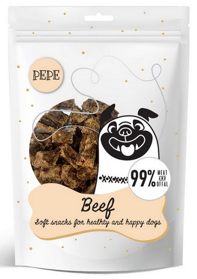 Paka Zwierzaka PEPE mini chunkies beef 70 g - miękkie kostki do treningu - Image 1